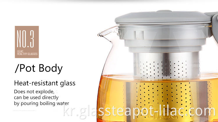 Clear Glass Tea Pot 5